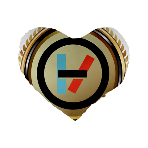 Twenty One Pilots Shield Standard 16  Premium Heart Shape Cushion  from ArtsNow.com Front