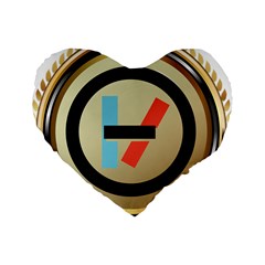 Twenty One Pilots Shield Standard 16  Premium Heart Shape Cushion  from ArtsNow.com Front