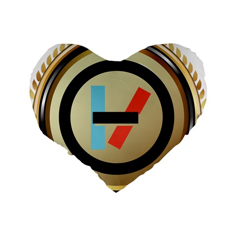 Twenty One Pilots Shield Standard 16  Premium Heart Shape Cushion  from ArtsNow.com Back