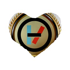 Twenty One Pilots Shield Standard 16  Premium Heart Shape Cushion  from ArtsNow.com Back