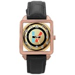 Twenty One Pilots Shield Rose Gold Leather Watch 