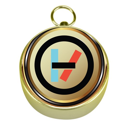 Twenty One Pilots Shield Gold Compass from ArtsNow.com Front