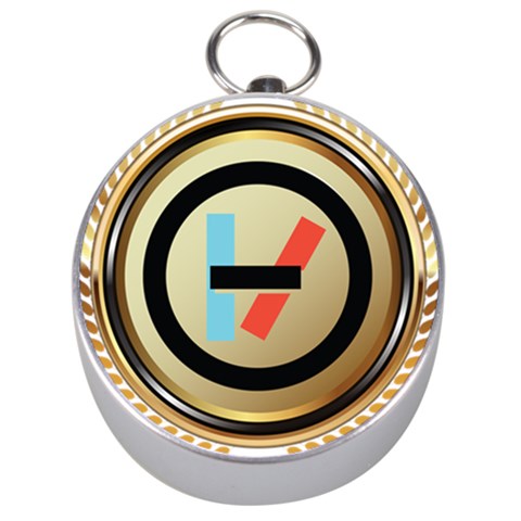 Twenty One Pilots Shield Silver Compass from ArtsNow.com Front