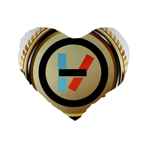Twenty One Pilots Shield Standard 16  Premium Flano Heart Shape Cushion  from ArtsNow.com Front
