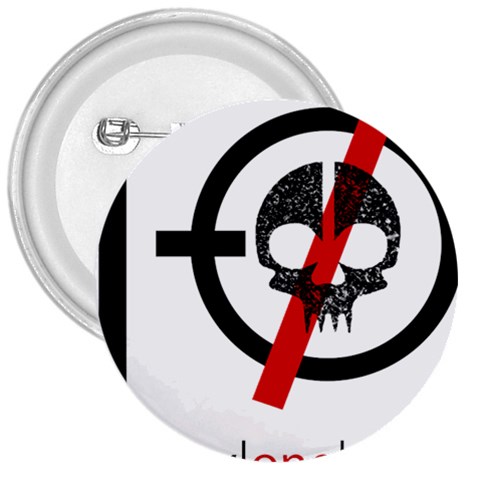Twenty One Pilots Skull 3  Button from ArtsNow.com Front