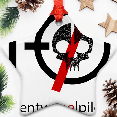 Twenty One Pilots Skull Ornament (Star) from ArtsNow.com Front
