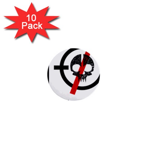 Twenty One Pilots Skull 1  Mini Button (10 pack)  from ArtsNow.com Front