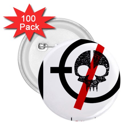 Twenty One Pilots Skull 2.25  Button (100 pack) from ArtsNow.com Front