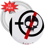 Twenty One Pilots Skull 3  Button (10 pack)