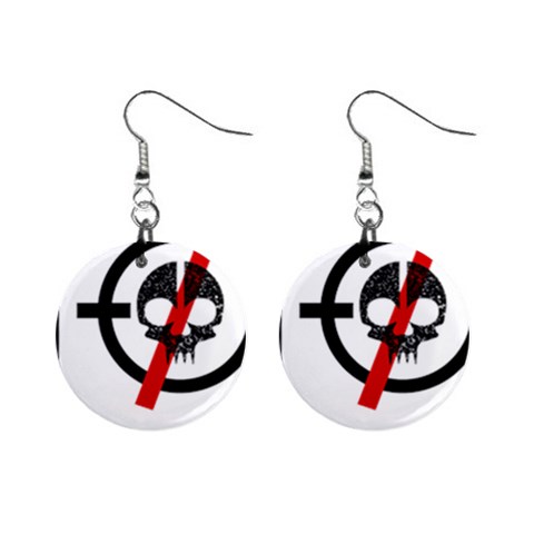 Twenty One Pilots Skull 1  Button Earrings from ArtsNow.com Front
