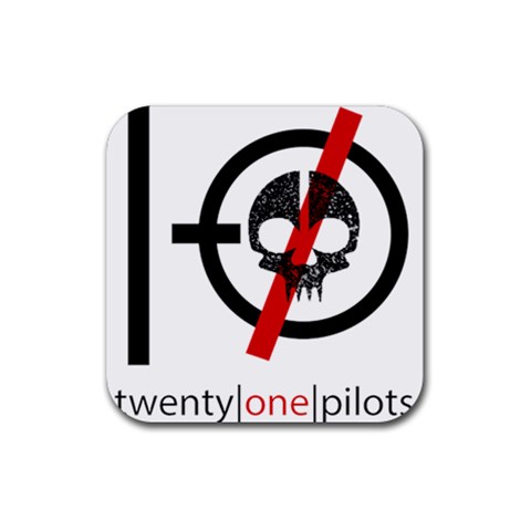 Twenty One Pilots Skull Rubber Coaster (Square) from ArtsNow.com Front