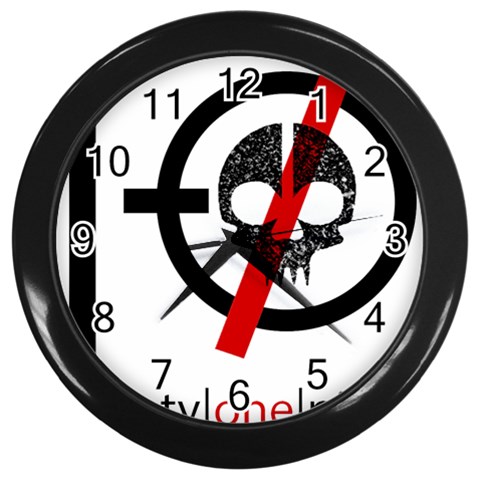 Twenty One Pilots Skull Wall Clock (Black) from ArtsNow.com Front