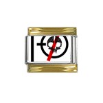 Twenty One Pilots Skull Gold Trim Italian Charm (9mm)