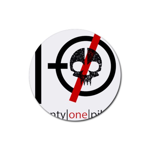 Twenty One Pilots Skull Rubber Coaster (Round) from ArtsNow.com Front