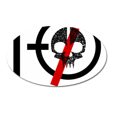 Twenty One Pilots Skull Magnet (Oval) from ArtsNow.com Front