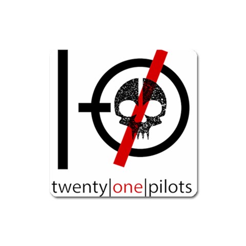 Twenty One Pilots Skull Magnet (Square) from ArtsNow.com Front
