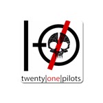 Twenty One Pilots Skull Magnet (Square)