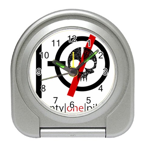 Twenty One Pilots Skull Travel Alarm Clock from ArtsNow.com Front