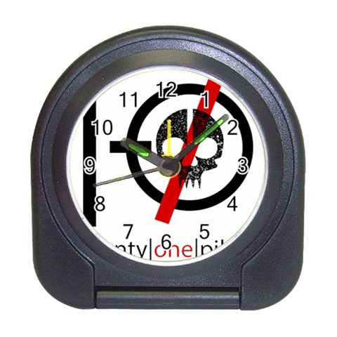 Twenty One Pilots Skull Travel Alarm Clock from ArtsNow.com Front