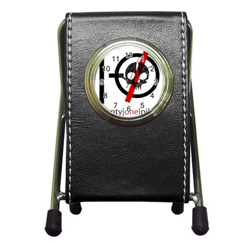 Twenty One Pilots Skull Pen Holder Desk Clock from ArtsNow.com Front