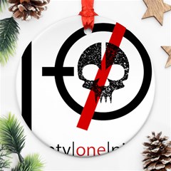 Twenty One Pilots Skull Round Ornament (Two Sides) from ArtsNow.com Front