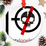 Twenty One Pilots Skull Round Ornament (Two Sides)