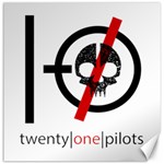 Twenty One Pilots Skull Canvas 12  x 12 