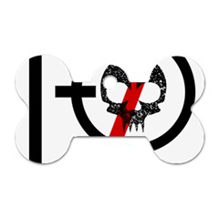 Twenty One Pilots Skull Dog Tag Bone (Two Sides) from ArtsNow.com Back