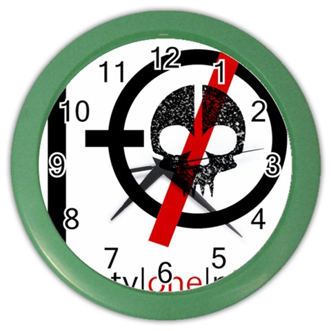 Twenty One Pilots Skull Color Wall Clock from ArtsNow.com Front