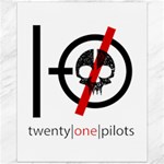 Twenty One Pilots Skull Canvas 11  x 14 