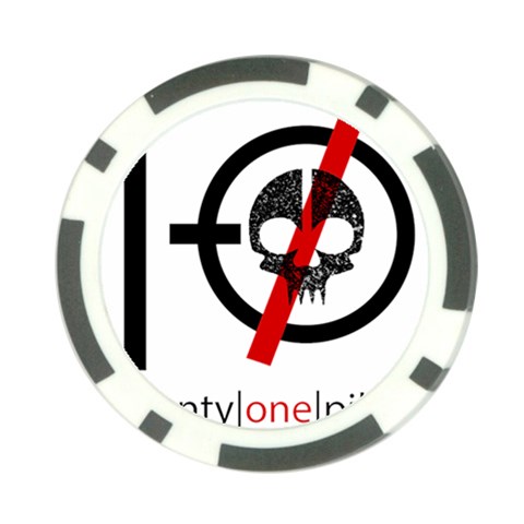 Twenty One Pilots Skull Poker Chip Card Guard from ArtsNow.com Front