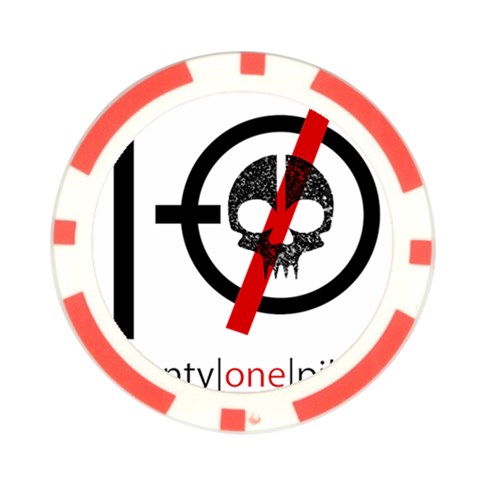 Twenty One Pilots Skull Poker Chip Card Guard from ArtsNow.com Front