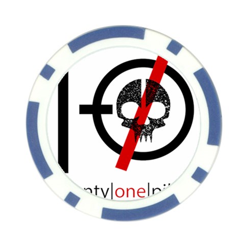 Twenty One Pilots Skull Poker Chip Card Guard from ArtsNow.com Front
