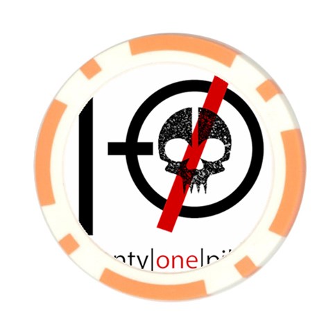 Twenty One Pilots Skull Poker Chip Card Guard from ArtsNow.com Front