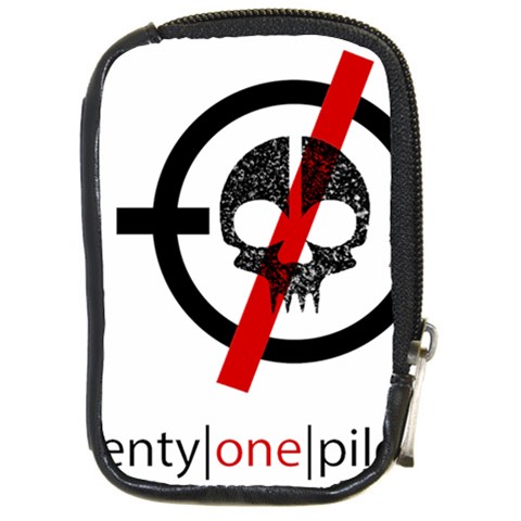Twenty One Pilots Skull Compact Camera Leather Case from ArtsNow.com Front