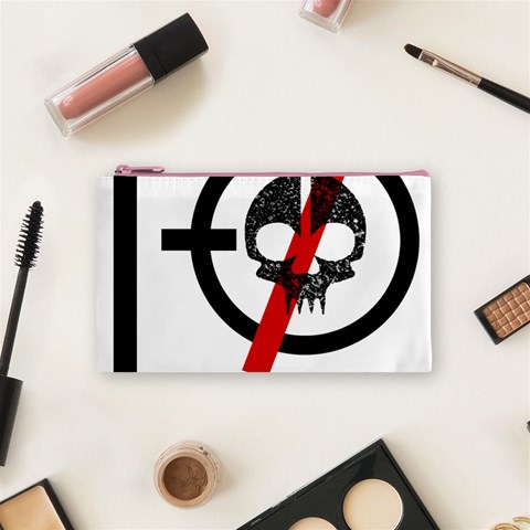 Twenty One Pilots Skull Cosmetic Bag (Small) from ArtsNow.com Front