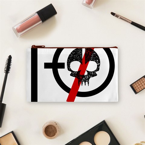 Twenty One Pilots Skull Cosmetic Bag (Small) from ArtsNow.com Front