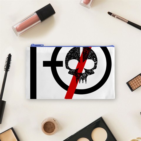Twenty One Pilots Skull Cosmetic Bag (Small) from ArtsNow.com Front