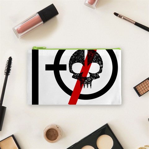 Twenty One Pilots Skull Cosmetic Bag (Small) from ArtsNow.com Front