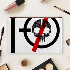 Twenty One Pilots Skull Cosmetic Bag (Large) from ArtsNow.com Front