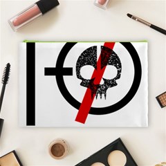 Twenty One Pilots Skull Cosmetic Bag (Large) from ArtsNow.com Front