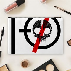 Twenty One Pilots Skull Cosmetic Bag (Large) from ArtsNow.com Back