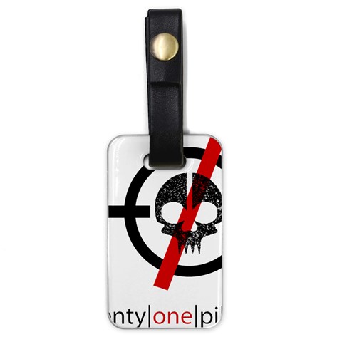 Twenty One Pilots Skull Luggage Tag (one side) from ArtsNow.com Front
