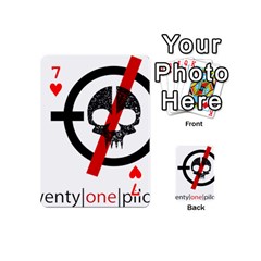 Twenty One Pilots Skull Playing Cards 54 (Mini) from ArtsNow.com Front - Heart7