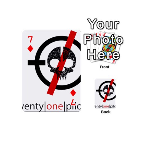 Twenty One Pilots Skull Playing Cards 54 (Mini) from ArtsNow.com Front - Diamond7