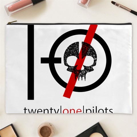 Twenty One Pilots Skull Cosmetic Bag (XXXL) from ArtsNow.com Front