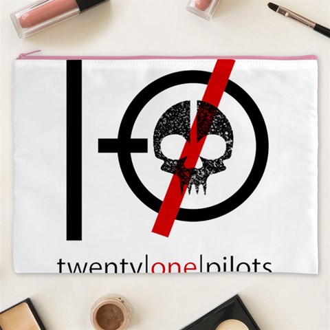 Twenty One Pilots Skull Cosmetic Bag (XXXL) from ArtsNow.com Front