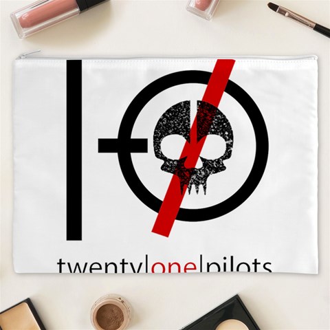 Twenty One Pilots Skull Cosmetic Bag (XXXL) from ArtsNow.com Front