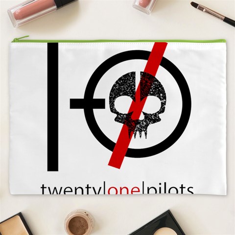 Twenty One Pilots Skull Cosmetic Bag (XXXL) from ArtsNow.com Front