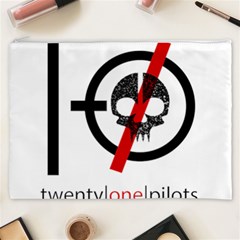 Twenty One Pilots Skull Cosmetic Bag (XXXL) from ArtsNow.com Front